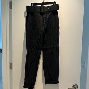 Zara Black Linen Pants w/ Belt